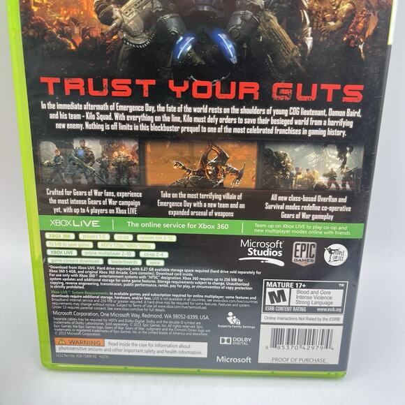 Gears of War: Judgment (Xbox 360) CIB - Very Good! - Picture 6 of 8